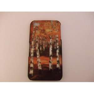  iPhone 4G Art Design Red Trees 2D Hard Phone Case 