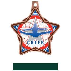  All Star Insert Custom Cheer Medals M 5501CH BRONZE MEDAL 