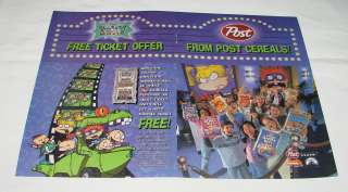 1998 two page Post Cereals ad page ~ RUGRATS Movie  