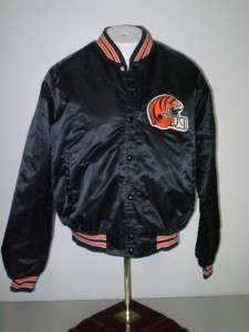 vtg Chalk Line Cincinnati Bengal satin jacket black XL  