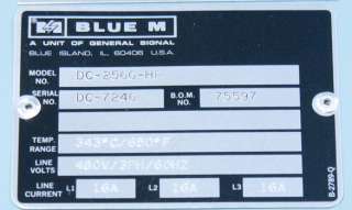 Blue M DC 256G HP Inert Gas Mechanical Convection Oven  
