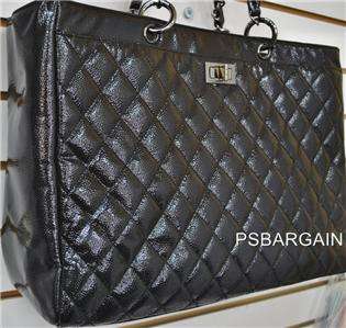 NEW Authentic CHANEL Classic Large Tote bag purse Handbag patent 