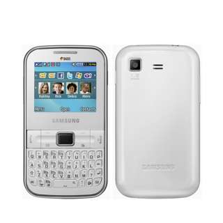 UNLOCKED NEW SAMSUNG C3222 CHAT PURE WHITE DUAL SIM KEYBOARD GSM AT&T 