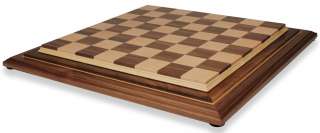   Black Walnut & Maple Premier Chess Board   2.5 Squares  