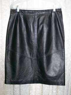   ANYWHERE Black Leather Skirt~Size 16~Soft & Supple from Chia  
