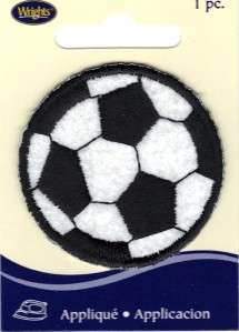 Soccer Sports 2 Wrights Iron On Applique Patch  