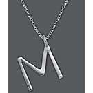 Unwritten Sterling Silver Necklace, Letter M Pendant