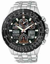 Mens Citizen Eco Drive Skyhawk Atomic Titanium Watch JY0010 50E 
