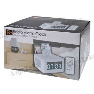 Alarm Clock Dock Charger FM Radio Speaker for iPhone 3G  