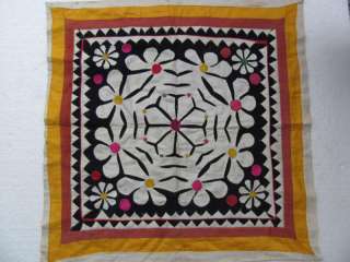 Old Tribal Cloth Table Cover, Patch Work, Handmade 6247  