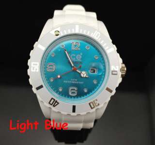 mens womens ICE JELLY Watch white orange purple pink all colors 80 
