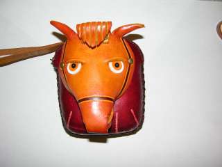Genuine Leather Handmade WRISTLET WALLET COIN PURSE HORSE  