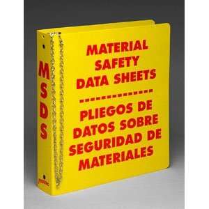  MSDS Binder 3 Ring Red on Yellow