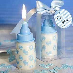 com Baby Shower Favors Unique Favors, Blue Baby Bottle Candle Favors 