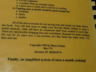 Vtg Cookbooks CUSTOM COOKING / BULK / BAKING Once A Month Recipes 