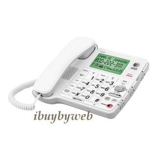 AT&T CL4939 Large Big Button Display Corded Phone White  