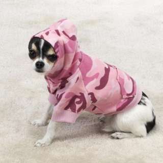 Pink Camo Hoodie DOG COAT SWEATER Pet Clothing  