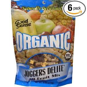 Good Sense Organic Joggers Delite All Fruit Mix, 6 Ounce Bag (Pack of 