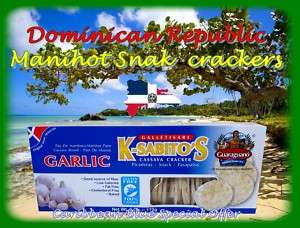 DOMINICAN REPUBLIC CASABE CASSAVA GARLIC SNACK CRACKERS  