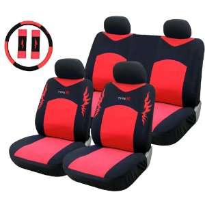 Covers, 4 Headrest Covers, 1 Steering Wheel Cover, 2 Seat Belt Covers 