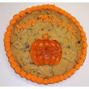 Scotts Cakes 2 lb. Chocolate Chip Cookie Cake with Gummie Pumpkin 