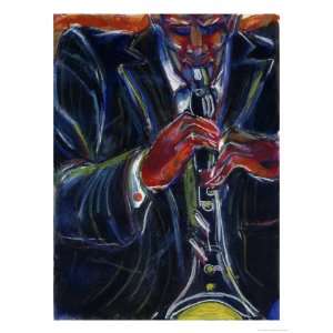  Clarinet Giclee Poster Print by Gil Mayers, 9x12