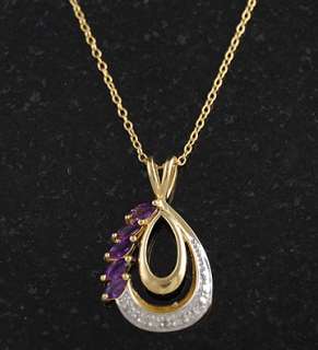   amethyst cz necklace gold over silver item nk cz013 sterling silver