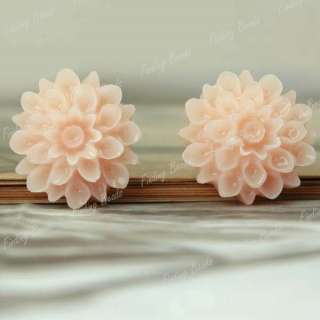 Best pink Resin Dahlia Flower Cabochon Cameo RB0547 3  