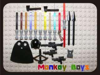 Lego Star Wars Figure Lightsabers, Blasters, Cape, Hood, Weapons and 