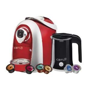   S04 Red Single Cup Brewer/Frother/Beverage Bundle