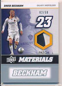 2008 Upper Deck UD MLS Soccer David Beckham Materials Patch 2/50 LA 