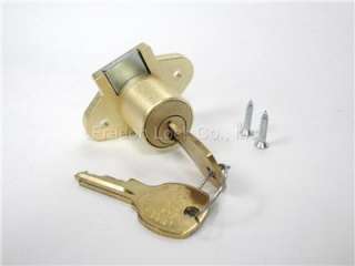 National C8163 Satin Brass Pin Tumbler Desk Drawer Lock  