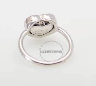 Dior 18K White Gold Diamond & Opal Heart Ring  