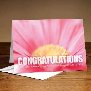  Successories Congratulations Pink Flower 25 Pack Greeting 