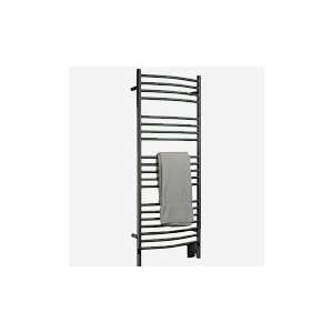 Modern Italian Jeeves 20.5 X 53 In Brushed Curved Towel Warmer Wall 
