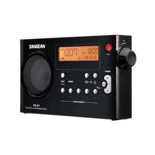 Sangean PR D7BK Digital Rechargeable AM/FM Radio   Black  