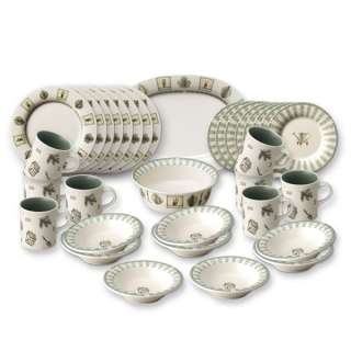   platter this naturewood 34 piece dinnerware set features a series of