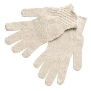 Cotton/Polyester Natural Color Knit Gloves, Size Large, Also For Glove 