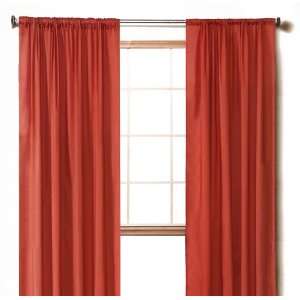   Rod Pocket Curtain Pair, 108 Inch by 84 Inch, Fox Red