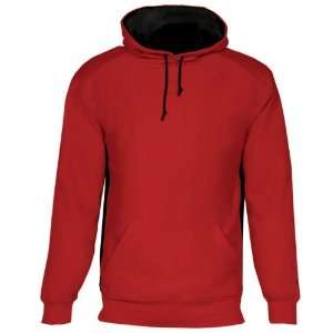 Custom Badger Colorblock Hood Fleece Pullovers RED/BLACK AXS  