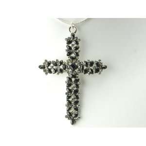   Rhinestone Cross Vintage Inspired Custom Necklace Pendant Jewelry