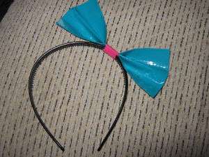 Duct Tape Bow Hair Band   Emo Kitsch Lolita Nu Rave  