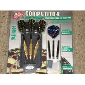  Dart World Competitor Complete Steel Tip Brass Dart Set 