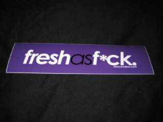 StanceNation PURPLE Fresh As F*ck Bumper Sticker ILLEST  