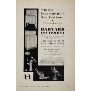  1930 Ad Harvard Dental Chair Dentistry Equipment Canton 
