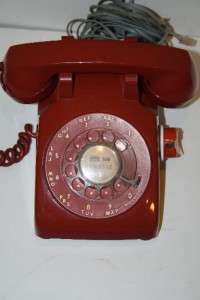 1956 Red Bell System Western Electric 500 Rotary Telephone  