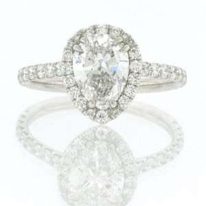  2.13ct Pear Shape Diamond Engagement Anniversary Ring 