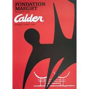  Lithographie Originale 1969 by Alexander Calder. size 19 