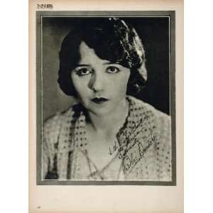 1923 Bebe Daniels Silent Film Actress Biography Print 
