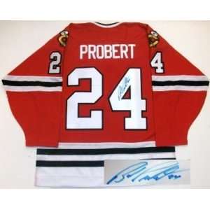 Bob Probert Autographed Uniform   Proof Coa